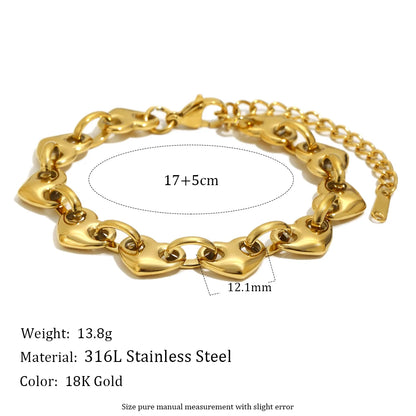 Bracelet Gold Plated Tarnish Free Sweet Design Hypoallergenic For Women's Jewelry