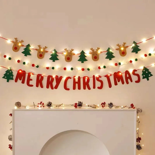 Merry Christmas Holiday Hanging Flag Banner