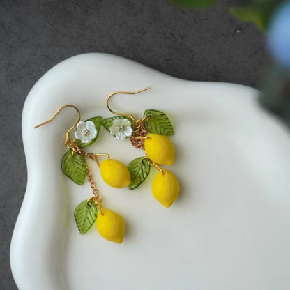 Cute lemon earrings
