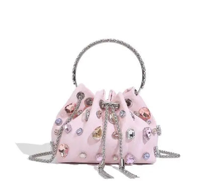 New Rhinestone Tassel Bucket Bags for Women