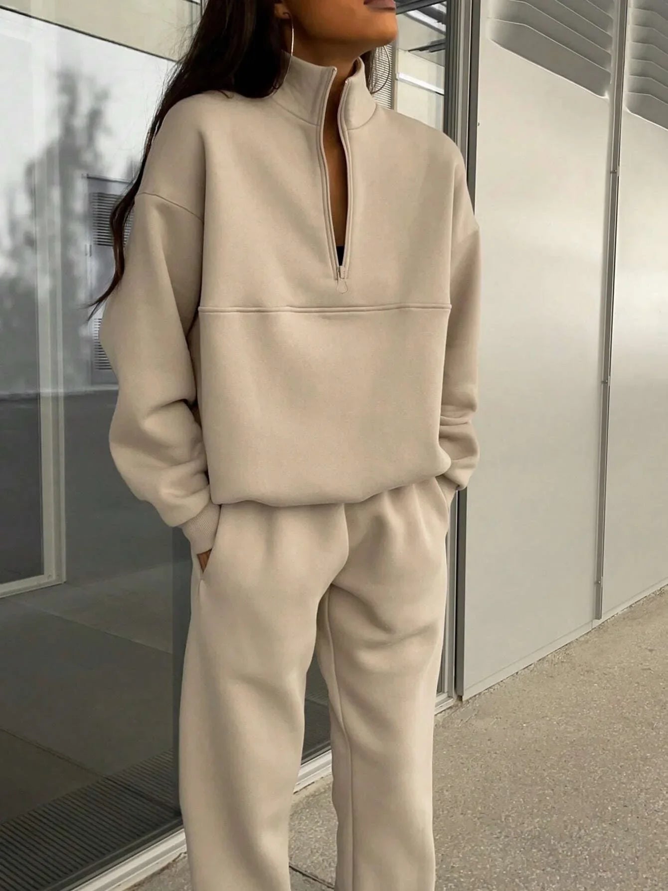 Casual Two Piece Set Woman New Sweatshirt and Pants Suit for Female Streetwear  Autumn and Winter