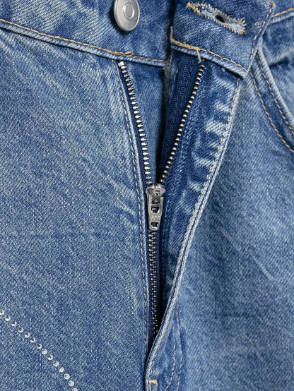 New Fashionable style high waist straight jeans For Women