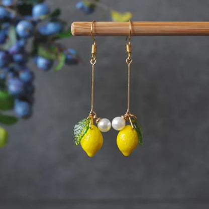 Cute lemon earrings