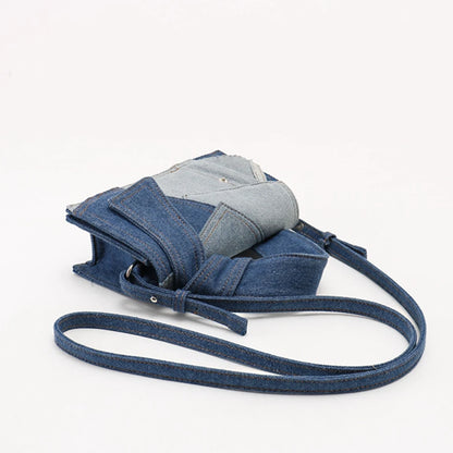 Denim Women's Designer Handbags Luxury Patchwork Shoulder Bag