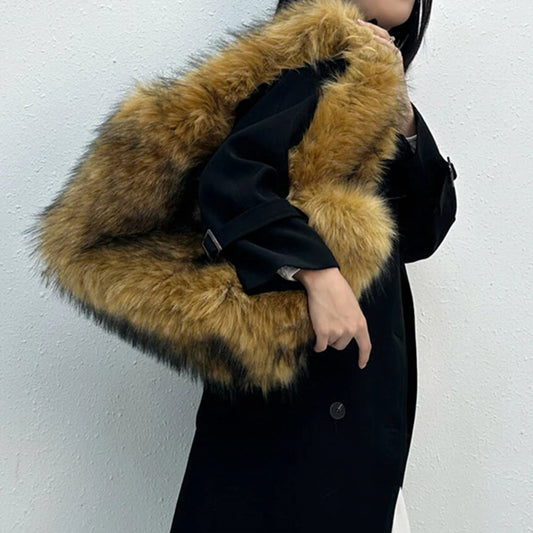 Luxury Faux Mink Fur Bags for Women Handbags