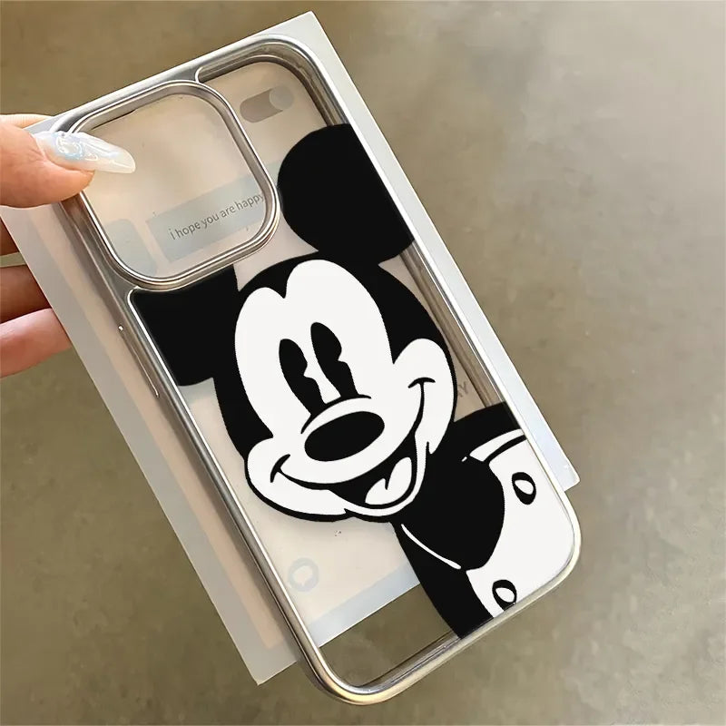 Mickey Minnie Mouse  Strap Phone Case For iPhone 16 14 12 13 11 15 Pro Max XR XS MAX 7 8 Plus