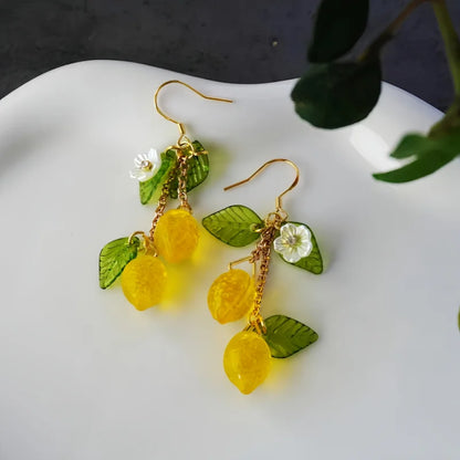 Cute lemon earrings