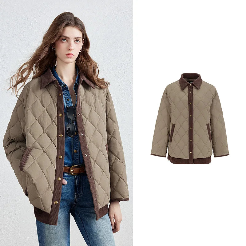 Women Shirt Style Down Jacket