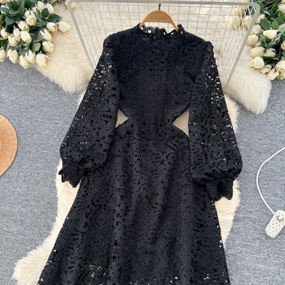 Elegant Long Lantern Sleeves Chic Dresses Fashion