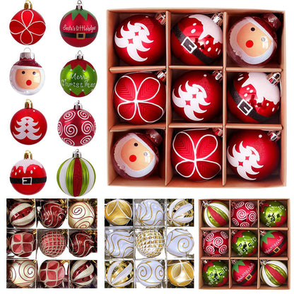 6CM/PCS Christmas Balls Decorative Supplies Decorations Transparent Balls Painted