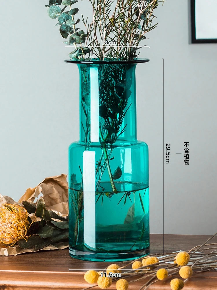 Elegant Blue Vase for Home Transparent