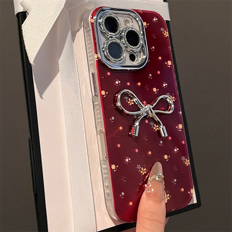 Luxury Floral Phone Case For iphone 16 15 14 13 12 Pro Max