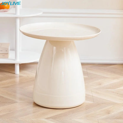 Round Table Plastic Coffee Table Sofa Side Table Simple PET Coffee Table for Home Use Living Room Decoration