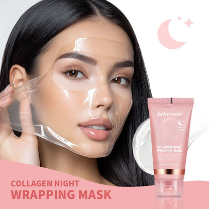 75ml Collagen Wrapping Peel Off Facial Mask Collagen Deeply Hydrates Night Care Mask Cream