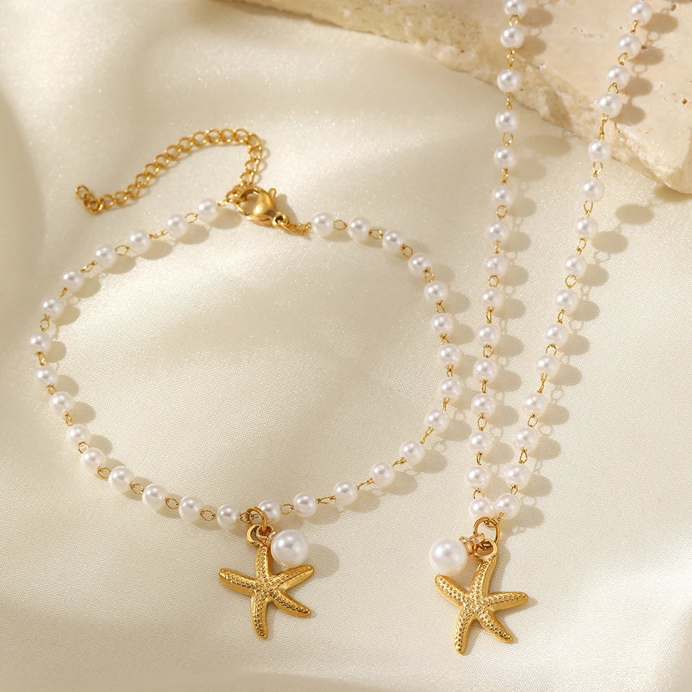 Set Jewelry Stainless Starfish For Women