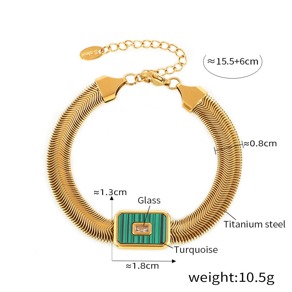 Fashion Trendy Square Bracelet Stainless Steel