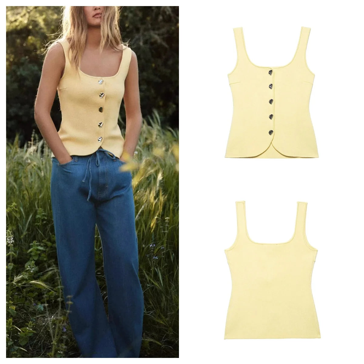 Trendy Elegant knitted camisole