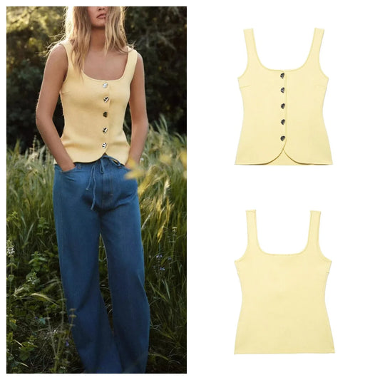 Trendy Elegant knitted camisole