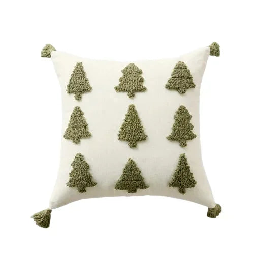 1PC Christmas Cushion Cover Tufting PillowCover for Living Room Sofa Tassel Pillowcase Holiday Decor 45x45/30x50cm