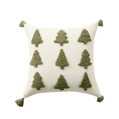1PC Christmas Cushion Cover Tufting PillowCover for Living Room Sofa Tassel Pillowcase Holiday Decor 45x45/30x50cm