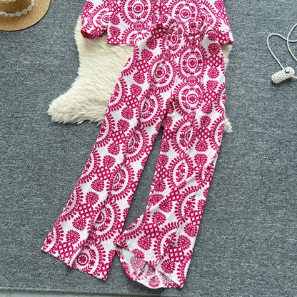 Elegant Women's Floral Two Piece