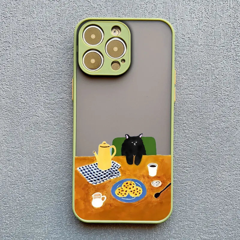 Stacked Cat Phone Case for iPhone 16 15 14 13 12 11 Pro Max 13 12 Mini X XR XS 7 8 Plus Matte Cover Girls Cute Gifts Phone Shell