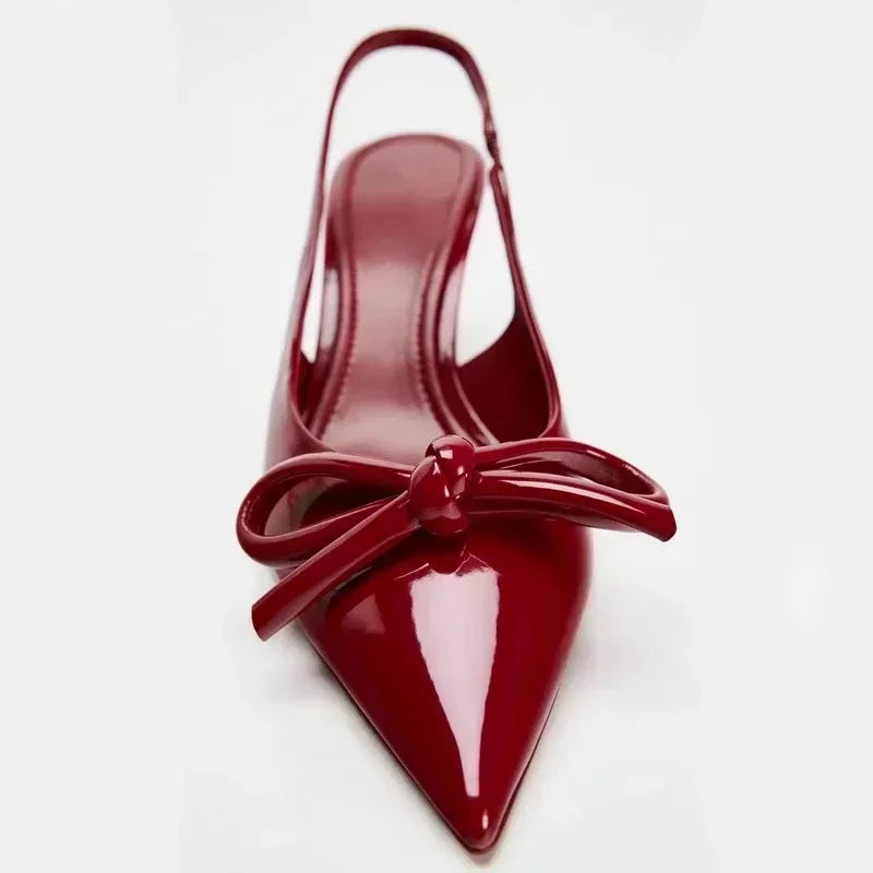 Luxury Designer Red Bow High Heels