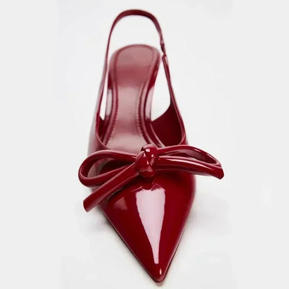 Luxury Designer Red Bow High Heels