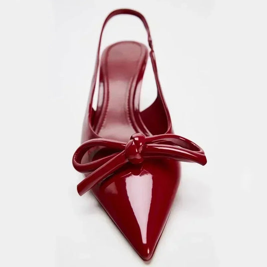 Luxury Designer Red Bow High Heels