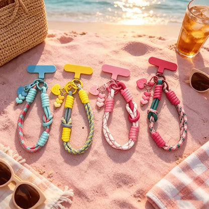 1PC Cellphone Straps Hanging Cord Mobile Phone Lanyard Short Wrist Strap Charm Anti-lost Chain for Women Keychain Pendant