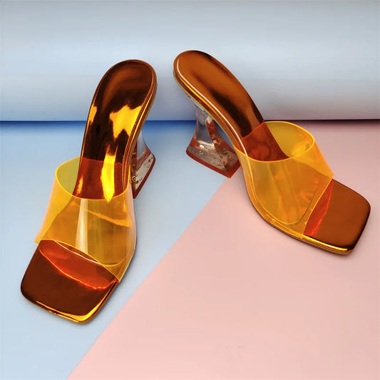 Transparent Sandals Women Crystal Designer