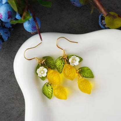 Cute lemon earrings