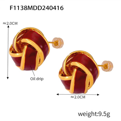 Women's New Earrings Stainless Steel Gold plated