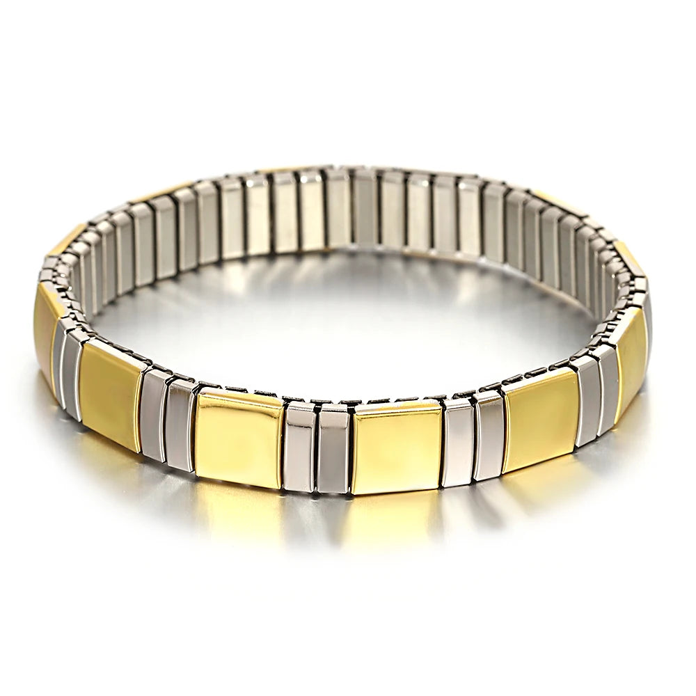 Gold palted Stainless Elastic Bracelet