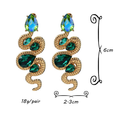 Snake Crystal Earrings For Women