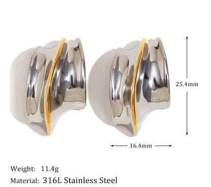 Waterproof Elegant Stainless Earring Steel Plated