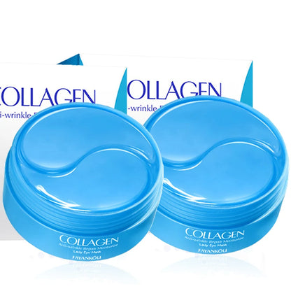 Lot de 60 masques pour les yeux au collagène cristal, anti-cernes, élimine les poches sous les yeux, raffermit, hydrate, patchs pour les yeux, coussinets en gel, soins de la peau