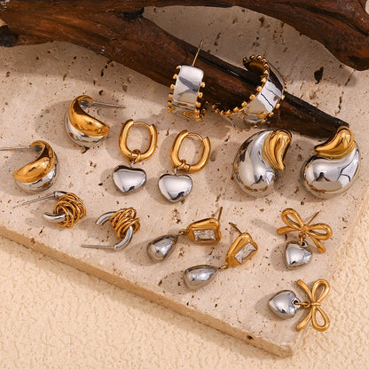 Waterproof Elegant Stainless Earring Steel Plated