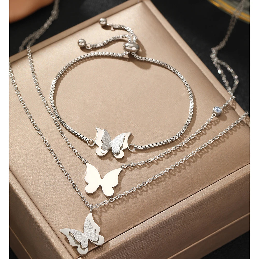 Set For Women Jewelry Butterfly Design