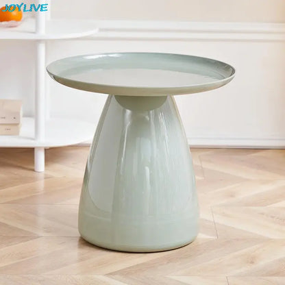 Round Table Plastic Coffee Table Sofa Side Table Simple PET Coffee Table for Home Use Living Room Decoration