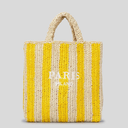 Handbags Summer Striped Straw Bag Candy Color Travel Beach Bag