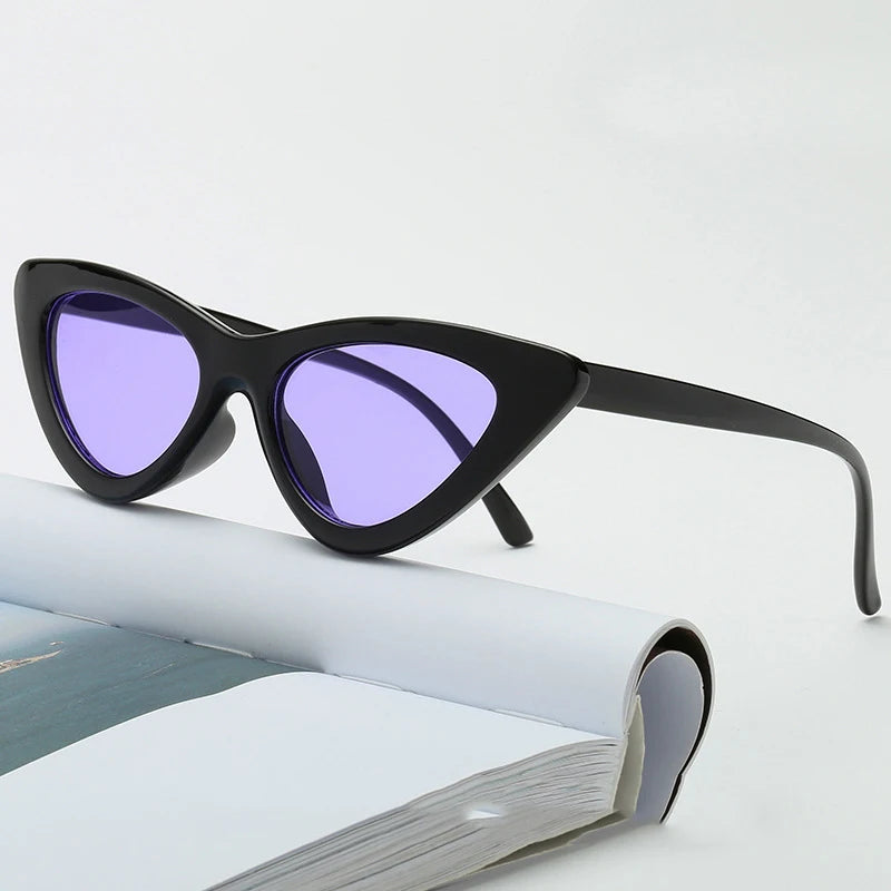 Fashion Cat Eye Sunglasses Women Brand Designer Ocean Colorful Shades UV400 Mirror Sun Glasses Female Punk Eyewear