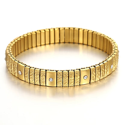Gold palted Stainless Elastic Bracelet