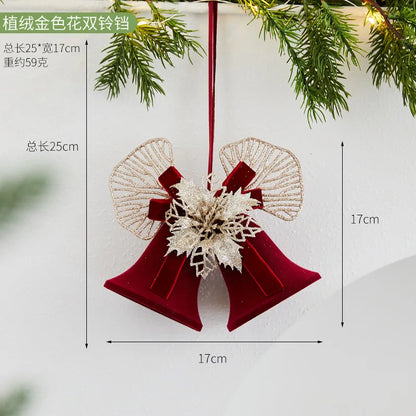 New Style Atmosphere Bell Bow Pendant Christmas Tree Decoration