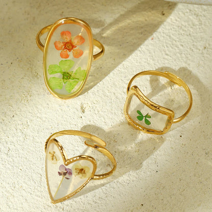 Modern Rings for Women Satinless Gold Plated