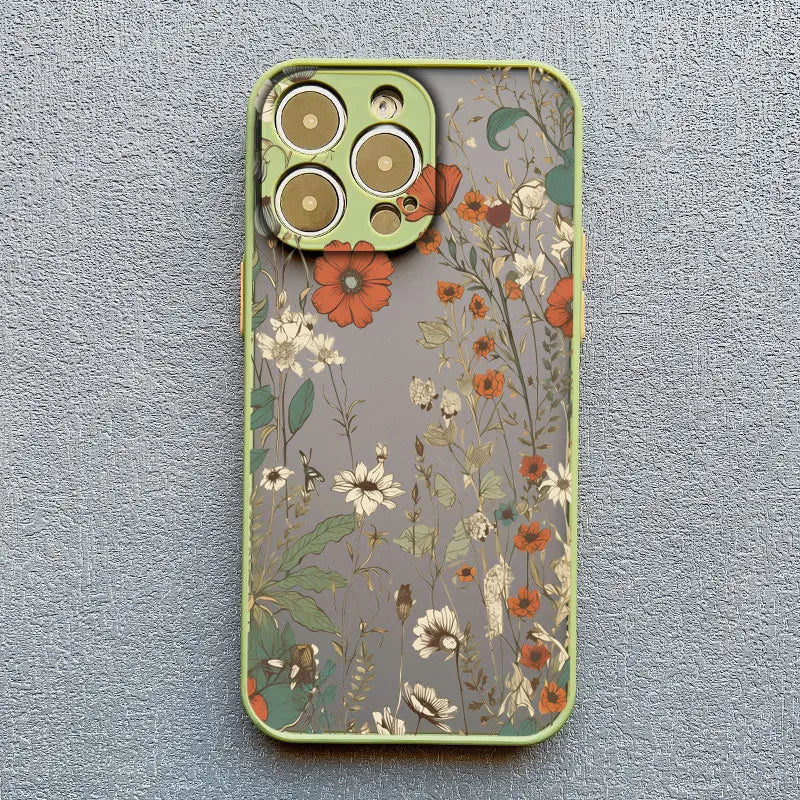 Elegant Pink Purple Flower Phone Case For iPhone 16 17 15 14 13 12 11 Pro Max Covers Mini  7 8 Plus XS X XR