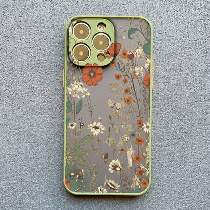Elegant Pink Purple Flower Phone Case For iPhone 16 17 15 14 13 12 11 Pro Max Covers Mini  7 8 Plus XS X XR