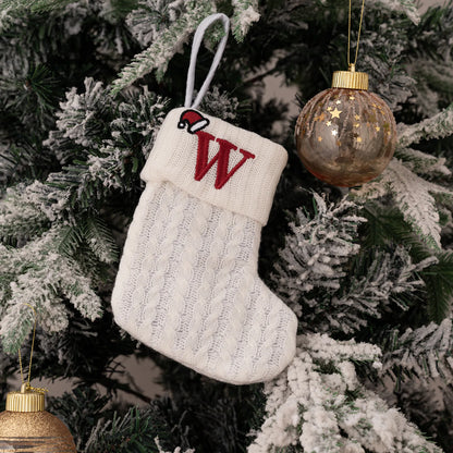 1PC A-Z Letter Hanging Christmas Stockings Knitted Socks Christmas Tree Hanging