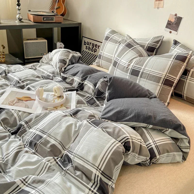 Duvet Cover Set 1/3 Pcs Soft Washed Quilt Cover and Pillowcase