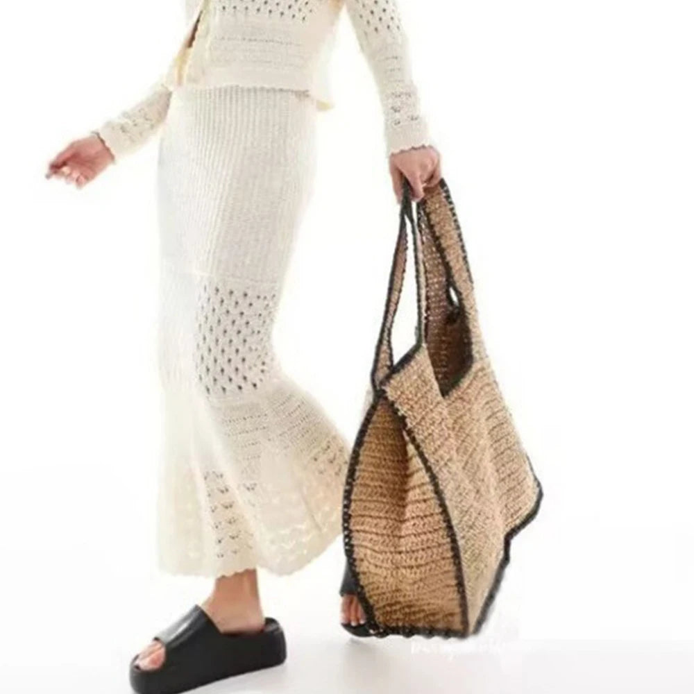 Large Capacity Straw Tote Bags for Women